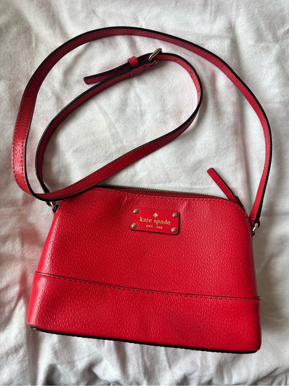 Kate Spade New York Wellesley Hanna Red Leather Crossbody Bag
